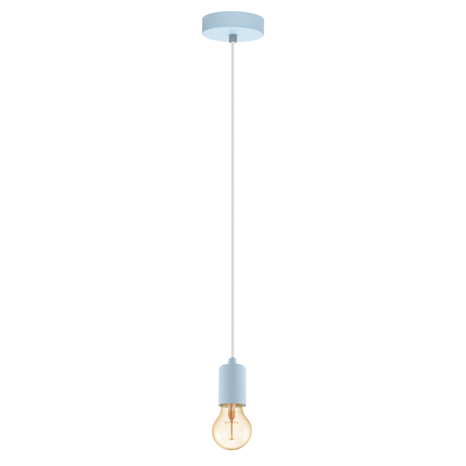 Lámpara Colgante Vintage Azul 1 Luz Ajustable 150cm ACERO - Iluminacion | Bylmo