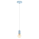 Lámpara Colgante Vintage Azul 1 Luz Ajustable 150cm ACERO - Iluminacion | Bylmo
