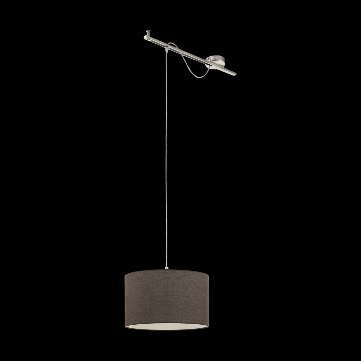Lámpara Colgante Contemporáneo Gris ACERO 1 Luz Ajustable Techo LED 38x58x130cm - Iluminacion | Bylmo