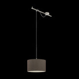 Lámpara Colgante Contemporáneo Gris ACERO 1 Luz Ajustable Techo LED 38x58x130cm - Iluminacion | Bylmo