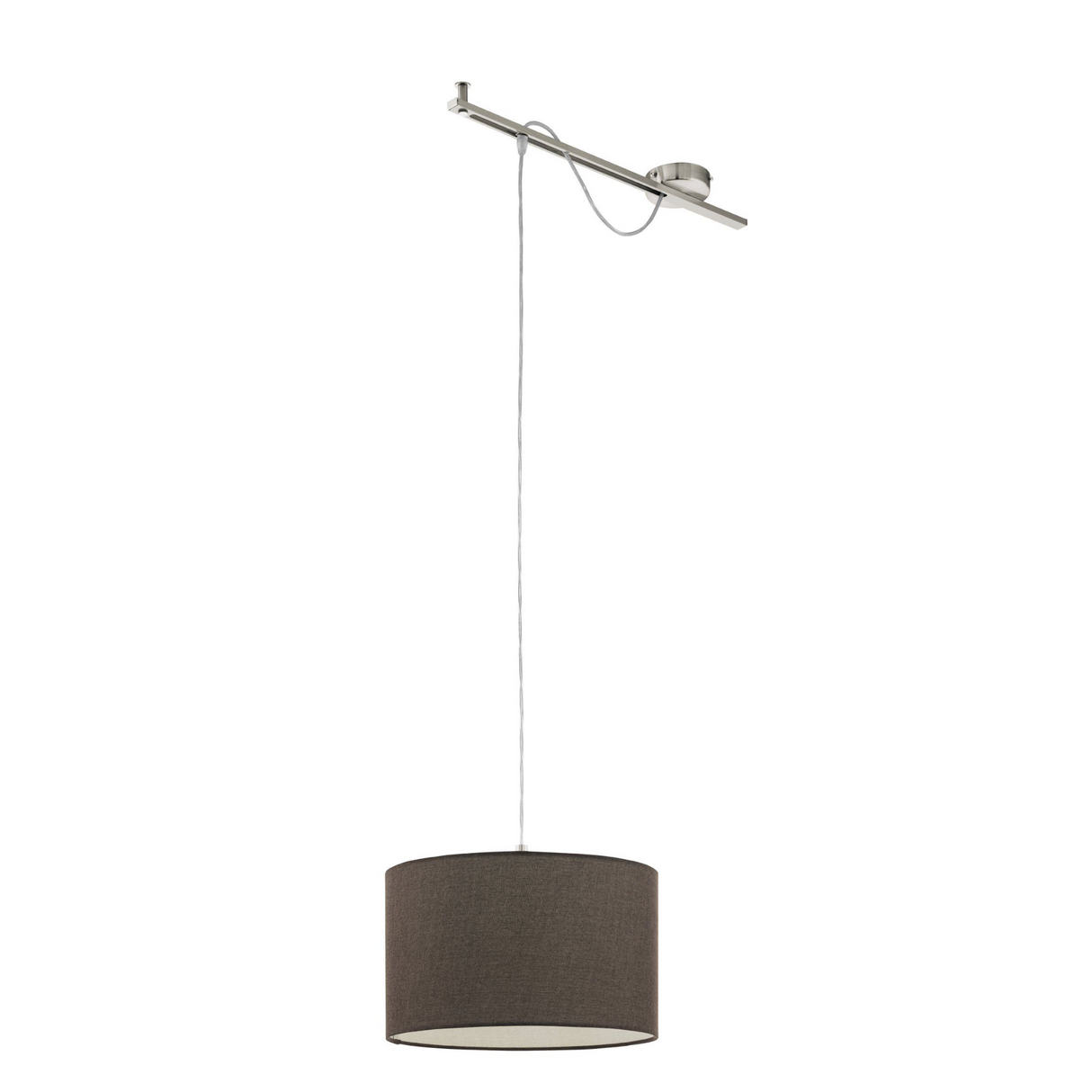 Lámpara Colgante Contemporáneo Gris ACERO 1 Luz Ajustable Techo LED 38x58x130cm - Iluminacion | Bylmo