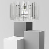 Lámpara Colgante Rústico 44x44x110 Blanco Madera - Iluminacion | Bylmo