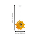 Lámpara Colgante Tropical Dorado Ajustable 1 Luz 38x38x110cm 0.82kg - Iluminacion | Bylmo