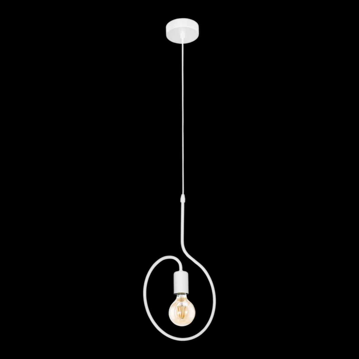 Lámpara Colgante Rústico Blanco 1 Luz Ajustable Techo 110V LED - Iluminacion | Bylmo