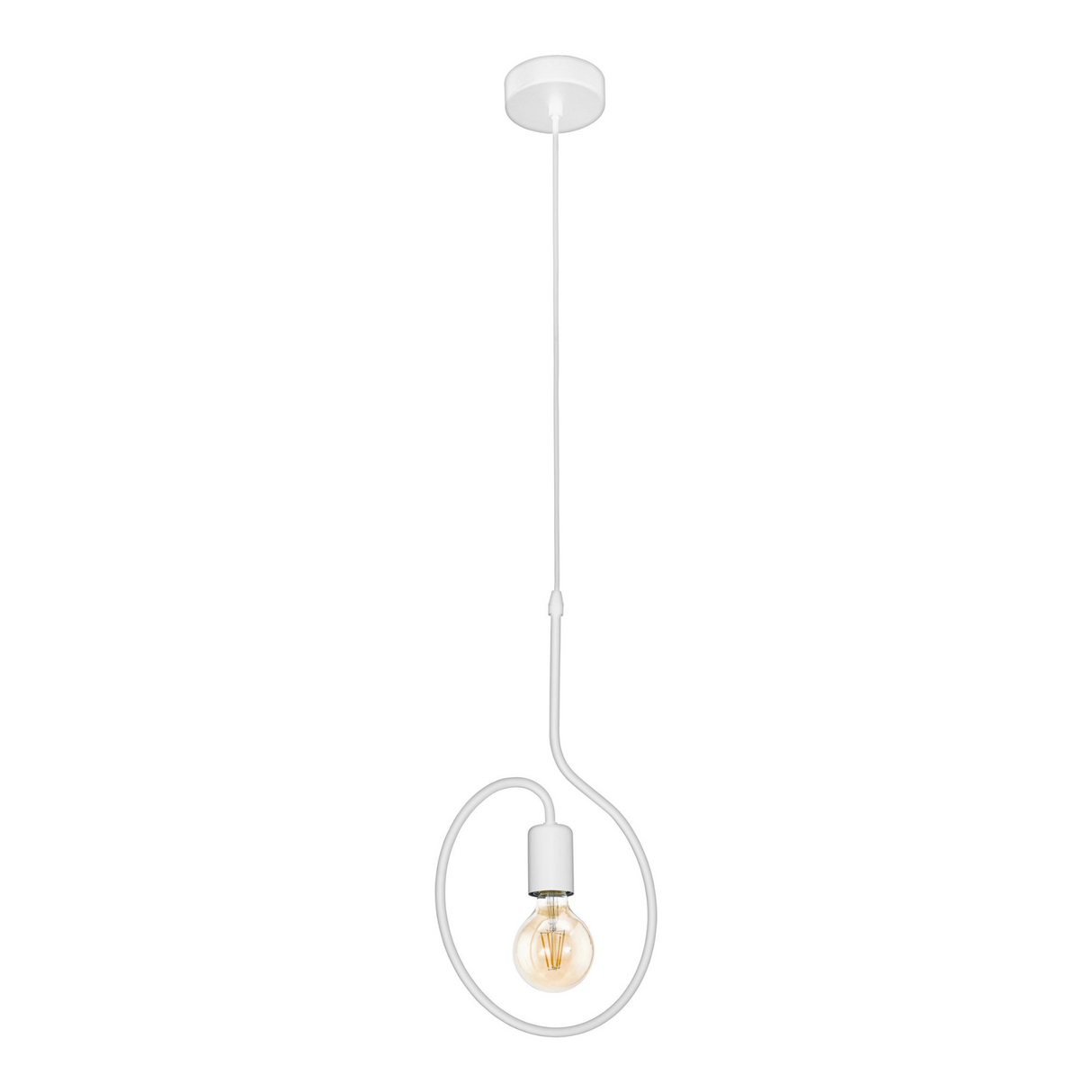 Lámpara Colgante Rústico Blanco 1 Luz Ajustable Techo 110V LED - Iluminacion | Bylmo