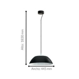 Lámpara Colgante Moderno 44x183 NegroACERO. - Iluminacion | Bylmo