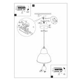 Lámpara Colgante Industrial Gris 110cm Ajustable - Iluminacion | Bylmo