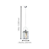 Lámpara Colgante Vintage Gris Acero Diseño Único 110cm - Iluminacion | Bylmo