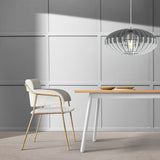 Lámpara Colgante Rústico 1 Luz Gris Madera Ajustable 40x110cm Ambiente - Iluminacion | Bylmo