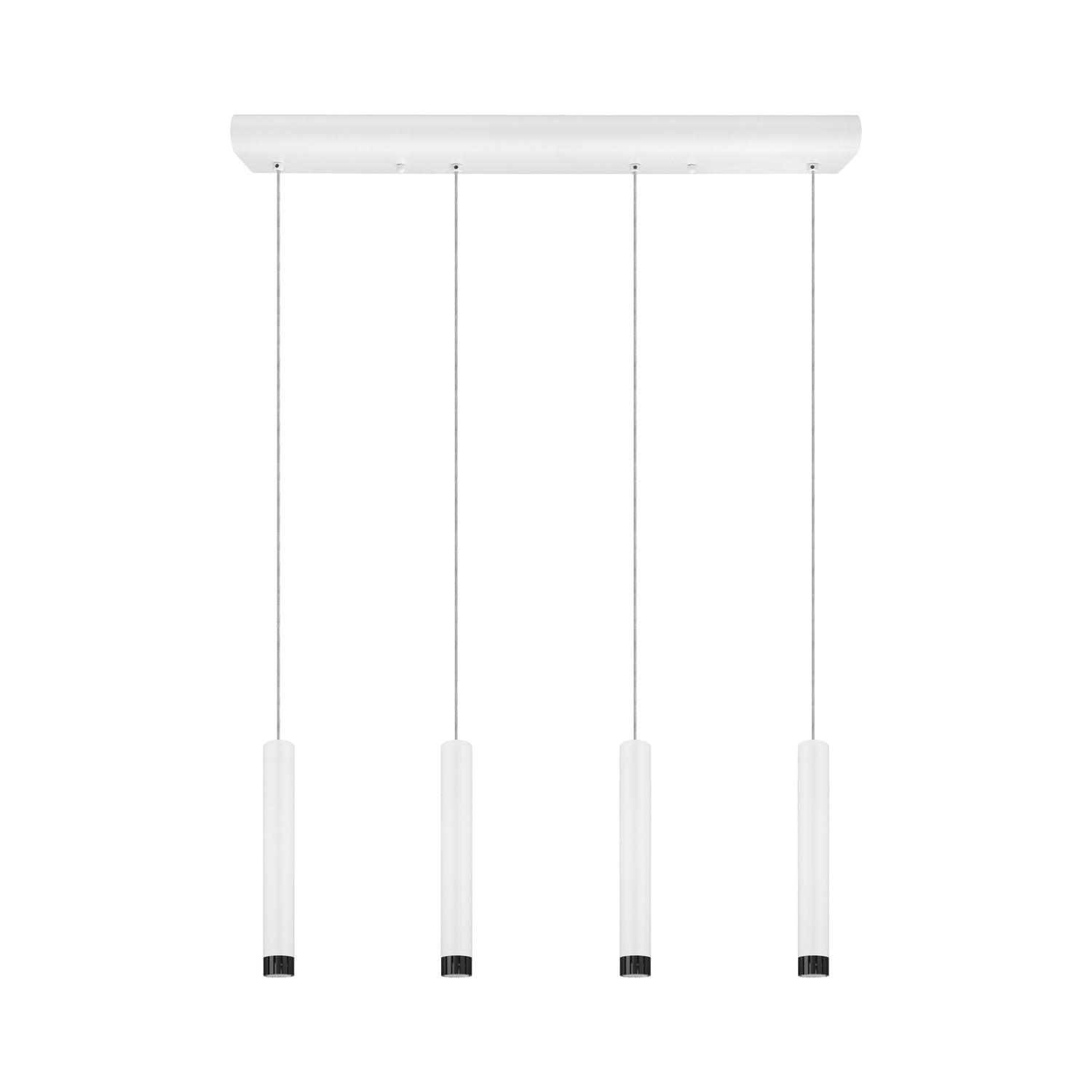 Lámpara Colgante Minimalista 4 luces Blanco Acero Ajustable 13x68x183cm - Iluminacion | Bylmo