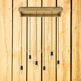Lámpara Colgante Rústico 22x81x110cm Madera LED 6 Luces - Iluminacion | Bylmo