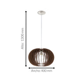 Lámpara Colgante Rústico Madera 40x40x130cm Ambiente - Iluminacion | Bylmo