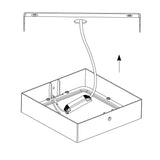 Lámpara de Sobreponer Contemporáneo 22x22 Blanco LED 1600 Lúmenes - Iluminacion | Bylmo