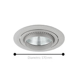 Lámpara Empotrable Contemporáneo Gris 1 Luz LED 1600 lm 17x8x15 cm - Iluminacion | Bylmo