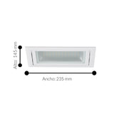 Lámpara Empotrable Contemporáneo 1 Luz 14x19x22 Blanco Aluminio 2600 Lúmenes - Iluminacion | Bylmo