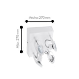 Spot de Iluminación Industrial 27x27 Gris Acero 4 luces LED - Iluminacion | Bylmo