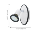 Spot de Iluminación Moderno 1 Luz 9x9 Blanco Acero LED 450L. - Iluminacion | Bylmo