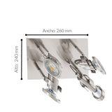 Spot de Iluminación Industrial Gris Ajustable con Bombilla LED y 4 Luces - Iluminacion | Bylmo