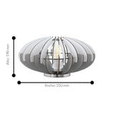 Lámpara de Mesa Rústico Gris Acero 35x35x19cm 1 luz - Iluminacion | Bylmo
