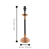 Lámpara de Mesa Vintage Acero Negro 12x12x44cm Estilo Portátil 450Lm LED - Iluminacion | Bylmo