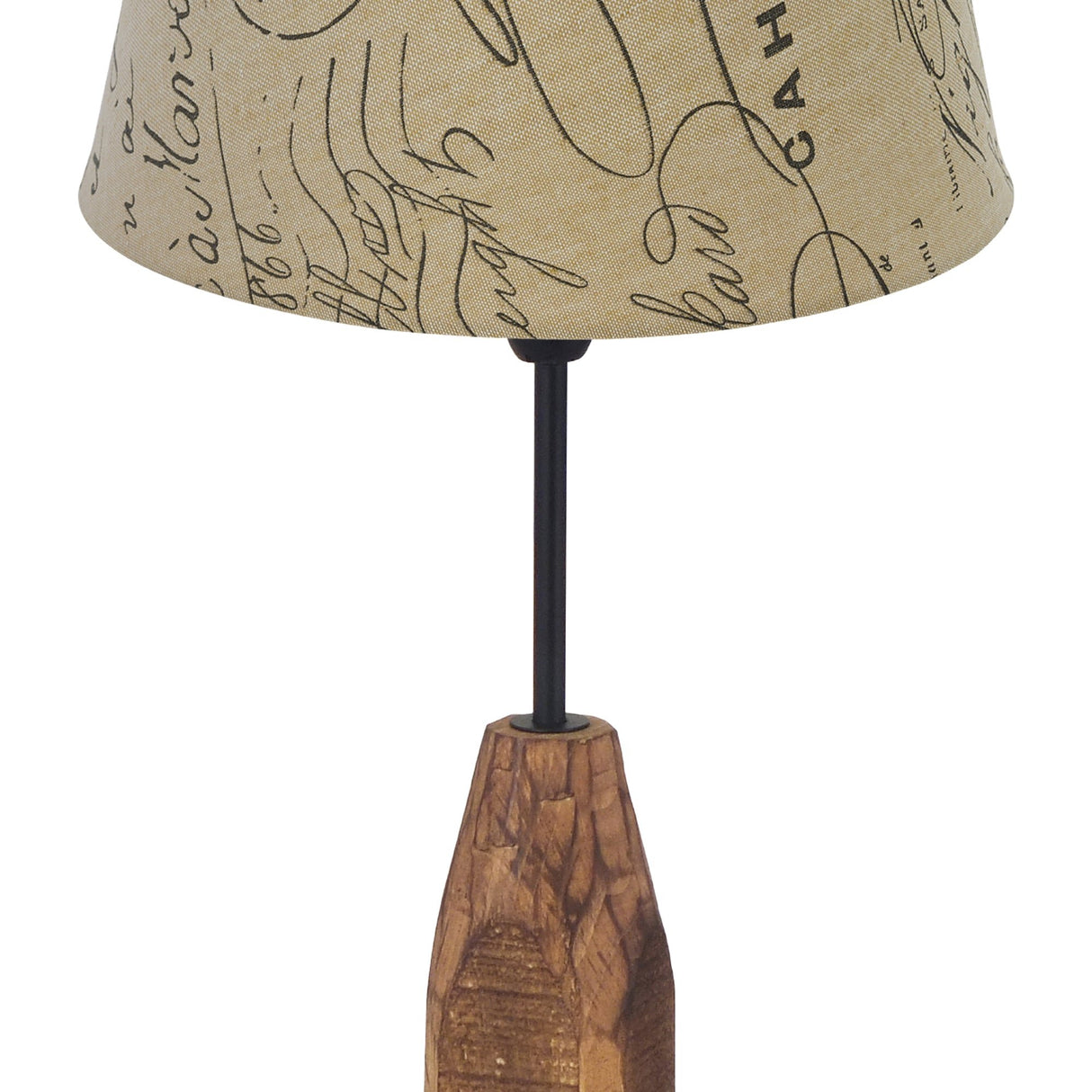 Lámpara de Mesa Rústico Madera 25x25x49 Cafe Portátil 1 luz LED 450lm - Iluminacion | Bylmo