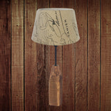 Lámpara de Mesa Rústico Madera 25x25x49 Cafe Portátil 1 luz LED 450lm - Iluminacion | Bylmo