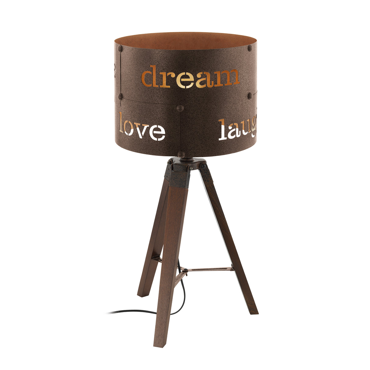 Lámpara de Mesa Rústico 1 Luz 32x32x67 Cafe Estilo Portable Apta Exterior - Iluminacion | Bylmo