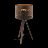 Lámpara de Mesa Rústico 1 Luz 32x32x67 Cafe Estilo Portable Apta Exterior - Iluminacion | Bylmo