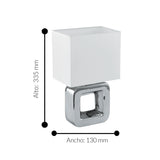 Lámpara de Mesa Contemporáneo Gris Cerámica 1 Luz 13x20x33cm - Iluminacion | Bylmo