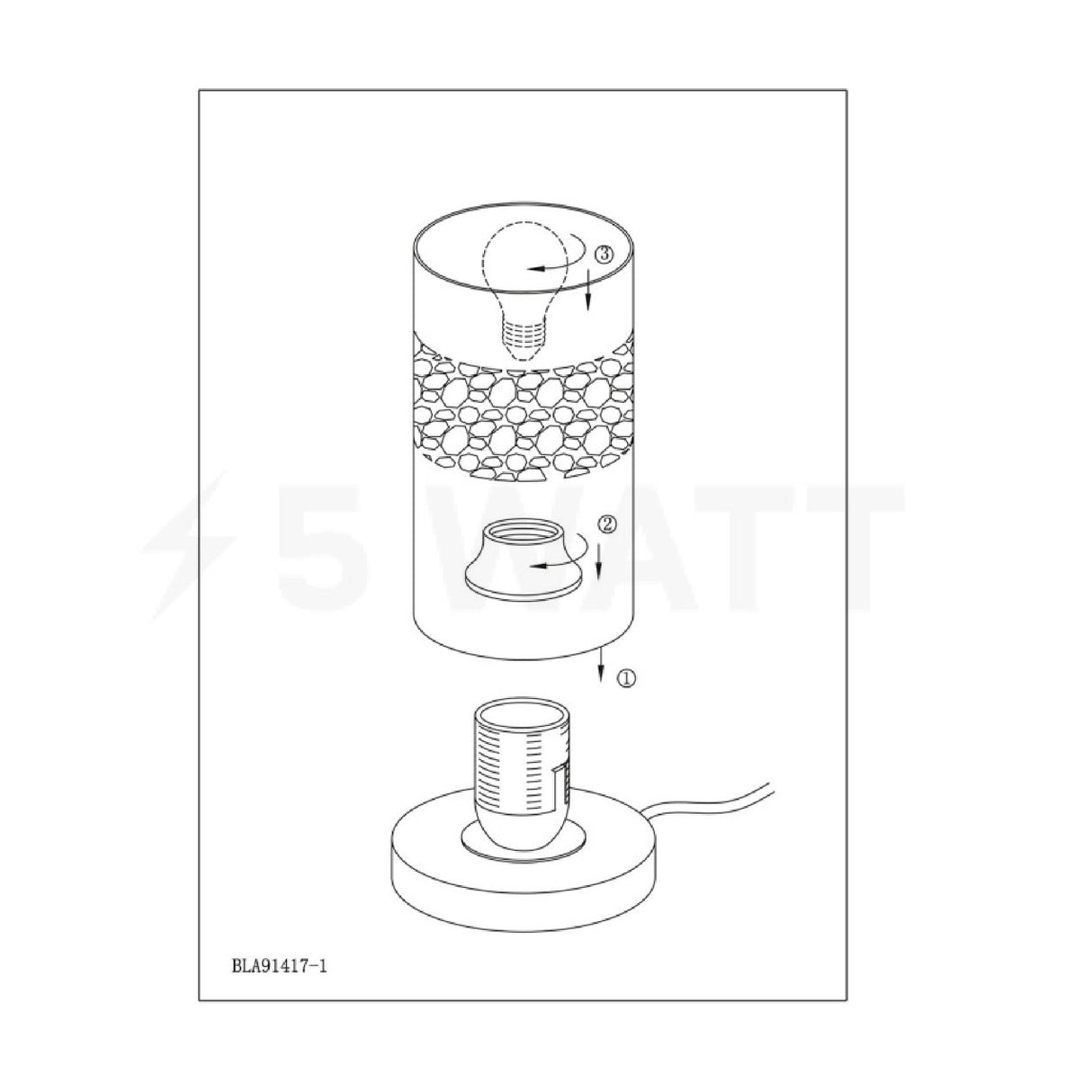 Lámpara de Mesa Contemporáneo 1 Luz Blanca Cerámica 12x12x30cm 0.96kg - Iluminacion | Bylmo