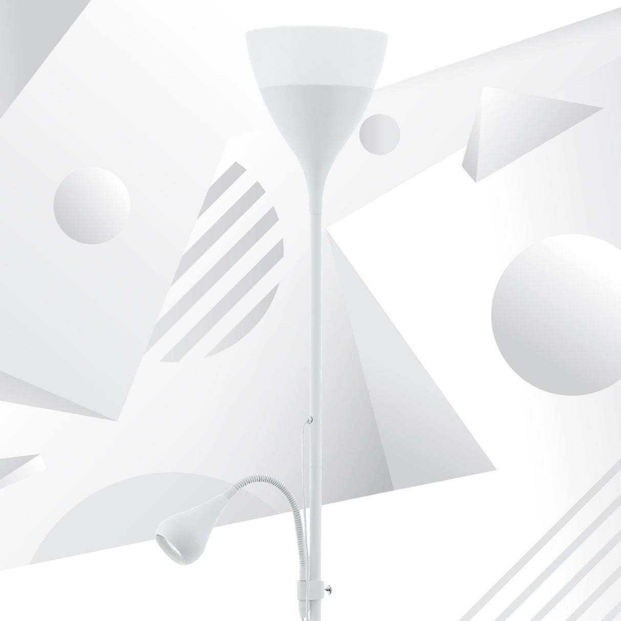 Lámpara de Piso Clásico Blanco 18x18x176cm Acero - Iluminacion | Bylmo