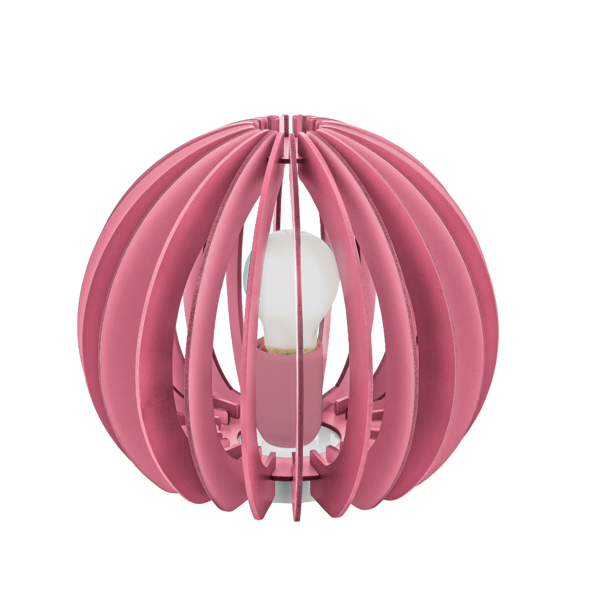 Lámpara de Mesa Rústico 1 Luz Rosa Madera 25x25x22cm IP20 LED - Iluminacion | Bylmo