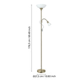 Lámpara de Piso Clásico Dorado 2 Luces 178cm Diseño Clásico Acero - Iluminacion | Bylmo