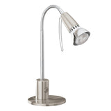 Lámpara de Mesa Moderno 12x12x33cm Gris Acero Portátil 1 Luz 450 Lúmenes LED - Iluminacion | Bylmo