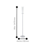 Lámpara de Piso Moderno Gris Acero 23x147cm Ambiente LED 1100L. - Iluminacion | Bylmo