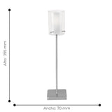 Lámpara de Mesa Moderno Gris Acero 39cm Ambiente LED 450lm - Iluminacion | Bylmo