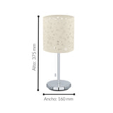 Lámpara de Mesa Contemporáneo Beige 16x16x37cm ACERO 1 Luz IP20 LED - Iluminacion | Bylmo