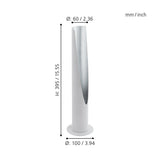 Lámpara de Mesa Industrial Blanca 39cm Diseño Industrial - Iluminacion | Bylmo