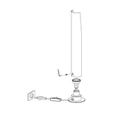 Lámpara de Mesa Industrial Blanca 39cm Diseño Industrial - Iluminacion | Bylmo
