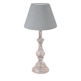 Lámpara de Mesa Rústico Gris 1 Luz 38cm Madera - Iluminacion | Bylmo