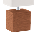 Lámpara de Mesa Rústico 13x13x30cm Café Cerámica1 Luz 450 Lúmenes - Iluminacion | Bylmo