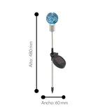 Lámpara Solar Rústico Vidrio Negro 1 Luz Ajustable LED 6x3x48cm - Iluminacion | Bylmo