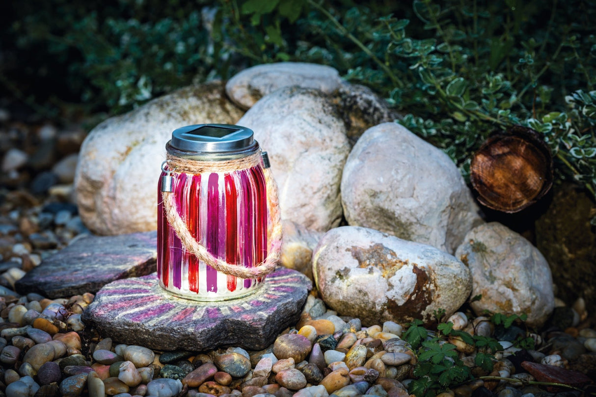 Lámpara Solar Rústico Multicolor 1 Luz Vidrio 11x11x16cm 0.6kg - Iluminacion | Bylmo