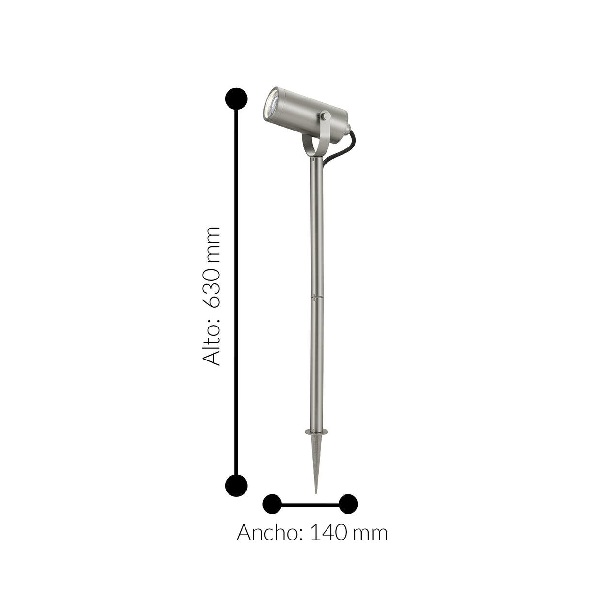 Lámpara Moderno Blanco 14x14x63cm Acero IP44 LED 1 Luz - Iluminacion | Bylmo