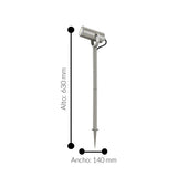 Lámpara Moderno Blanco 14x14x63cm Acero IP44 LED 1 Luz - Iluminacion | Bylmo