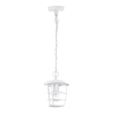 Lámpara Colgante Rústico Blanco 1 Luz 17x17x68cm Acero IP44 - Iluminacion | Bylmo
