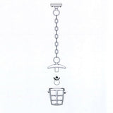 Lámpara Colgante Rústico Blanco 1 Luz 17x17x68cm Acero IP44 - Iluminacion | Bylmo