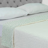 Cobija Doble Faz Ovejero Twist Verde y Beige 180x200cm Fondo Entero - Cobijas y Mantas | Bylmo
