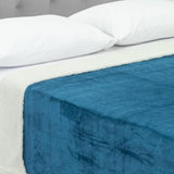 Cobija Ovejera Cibraja Azul Petróleo 180x190cm Fondo Entero - Cobijas y Mantas | Bylmo