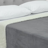 Cobija Ovejera Cibraja Gris Oscuro 180x190cm Fondo Entero - Cobijas y Mantas | Bylmo
